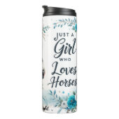 Girl Loves Horses Floral Elegance タンブラー (回転右)