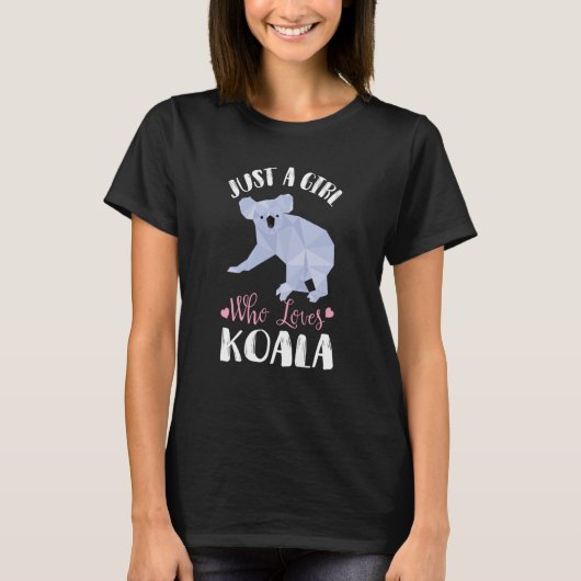 Girl Loves Koala Cute Koala bear Australia Koalas Tシャツ (正面)