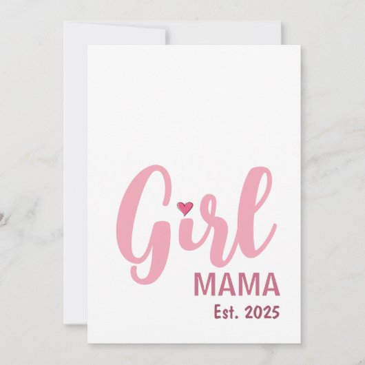Girl Mama 誕生 2025 新米ママへのギフト カード (正面)