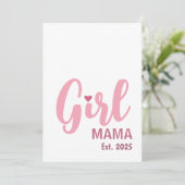Girl Mama 誕生 2025 新米ママへのギフト カード (スタンド正面)