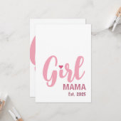 Girl Mama 誕生 2025 新米ママへのギフト カード (正面/裏面インサイチュ)