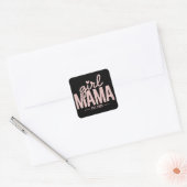 Girl Mama Est 2026 妊娠発表 ママになる スクエアシール (封筒)