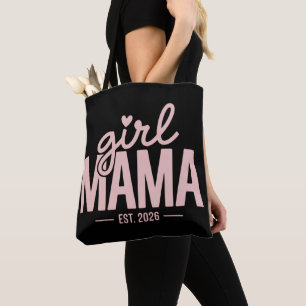 Girl Mama Est 2026 妊娠発表 ママになる トートバッグ