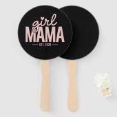 Girl Mama Est 2026 妊娠発表 Mama To Be ハンドファン (正面&裏面)