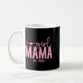 Girl Mama Est 2026 Pregnancy Reveal Mom To Be New コーヒーマグカップ (左)