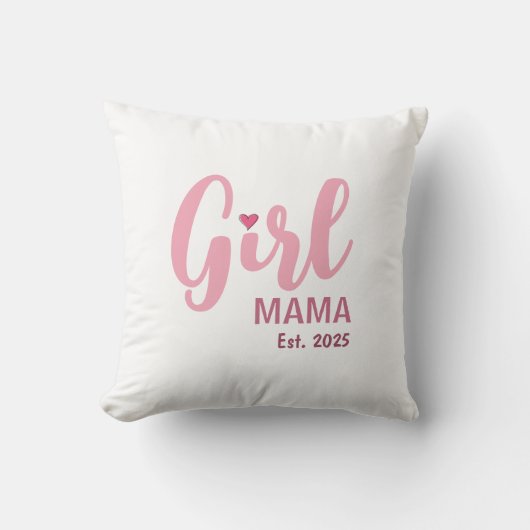 Girl Mama Est. Personalized Gift クッション (正面)