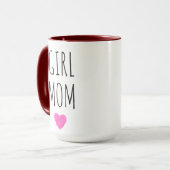 Girl Mom Custom Names Sweet Gift for Mother マグカップ (正面左)