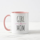 Girl Mom Custom Names Sweet Gift for Mother マグカップ (左)