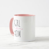 Girl Mom Custom Names Sweet Gift for Mother マグカップ (正面左)