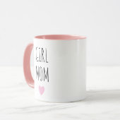 Girl Mom Custom Names Sweet Gift for Mother マグカップ (正面左)