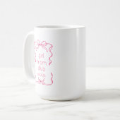 Girl Mom Gift Personalized New Mom Gifts, First  コーヒーマグカップ (正面左)