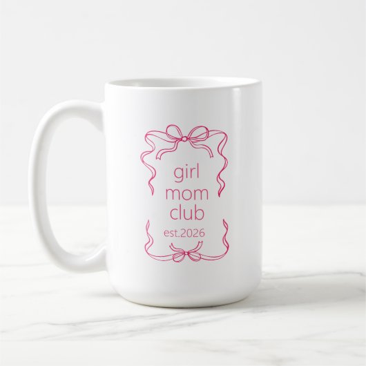 Girl Mom Gift Personalized New Mom Gifts, First  コーヒーマグカップ (左)