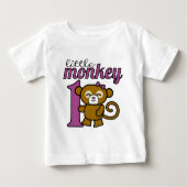 Girl Monkey is 1 ベビーTシャツ (正面)