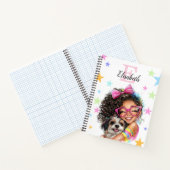Girl Monogram Any Initial & Name Notebook ノートブック (内部)
