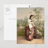 Girl of Sarajevo,ボスニア,オーストリア – ハンガリークラシックP ポストカード (正面/裏面)