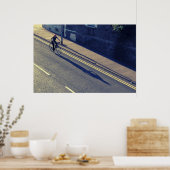 Girl on a Bicycle (Cross Process Effect) ポスター (キッチン)