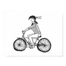 Girl on a Bikeイラストレーション