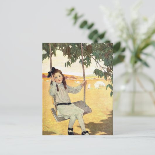 Girl on a Swing ポストカード (スタンド正面)