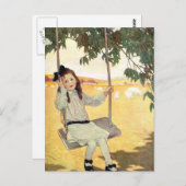 Girl on a Swing ポストカード (正面/裏面)