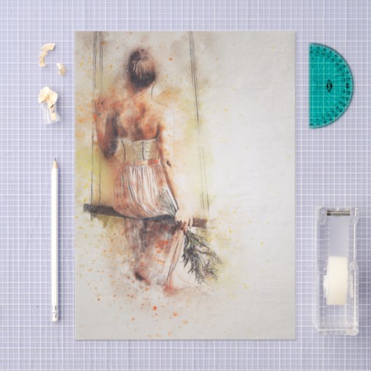 Girl on a Swing 薄葉紙 (クラフト)