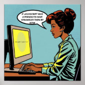 Girl On Computerエラー ポスター (正面)