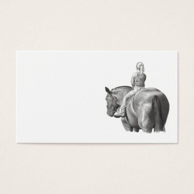 Girl on Honourd Business Card Pencil Art (正面)