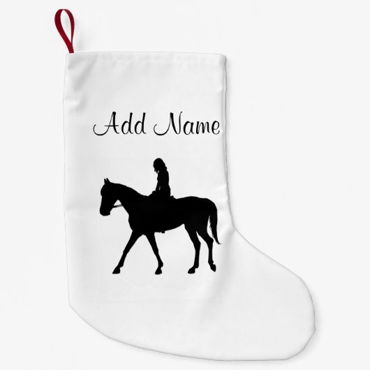 Girl on Horse スモールクリスマスストッキング (正面)