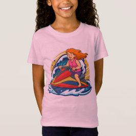 Girl on Jet Ski Adventure Design  Tシャツ