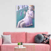 Girl on Swing 1996 キャンバスプリント (インサイチュ (リビング))