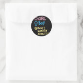Girl Or Boy Don't Worry About It Keep Gender ラウンドシール (バッグ)