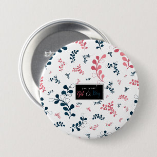 girl or boy,pink and blue gender reveal pin button 缶バッジ