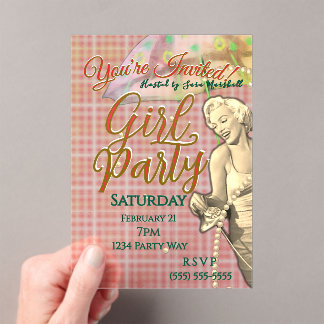 Girl Party Acrylic Invitation アクリル招待状