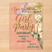 Girl Party Acrylic Invitation アクリル招待状 (正面)