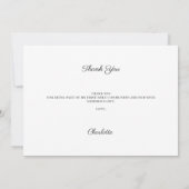 Girl photo pink bow cross First Holy Communion サンキューカード (裏面)