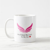 Girl Pilot Aviator Pink Wings Motivational Custom コーヒーマグカップ (左)