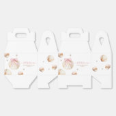 Girl Pink Bow Shell Baby Shower フェイバーボックス (見開き)