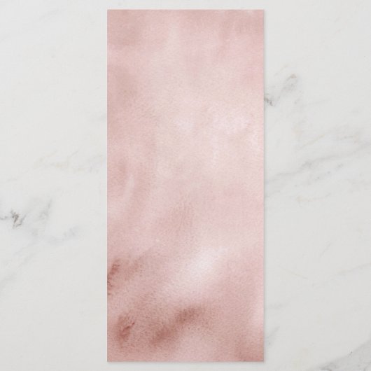 Girl Pink Bow Shell Baby Shower Flat Menu メニュー (裏面)