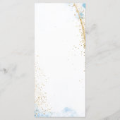 Girl Pink Bow Shell Baby Shower Flat Menu メニュー (裏面)