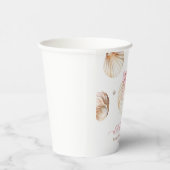 Girl Pink Bow Shell Baby Shower Paper Cups 紙コップ (右)