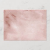 Girl Pink Bow Shell Baby Shower Thank You Card エンクロージャーカード (裏面)