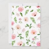 Girl Pink Farm Baby Shower 招待状 (裏面)