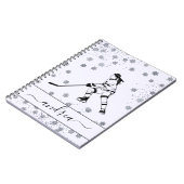 Girl Playing Ice Hockey Team Player Girly Name    ノートブック (左側)