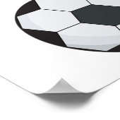 Girl Playing Soccer Adorable Kids Sports ポスター (角)