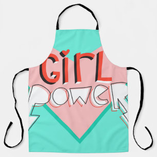 Girl Power:かわいいグラフィックスローガン エプロン
