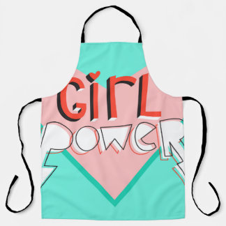 Girl Power:かわいいグラフィックスローガン エプロン