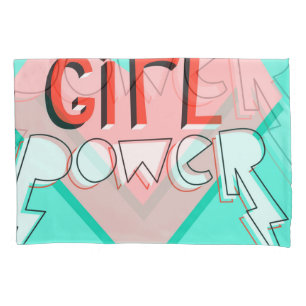 Girl Power:かわいいグラフィックスローガン 枕カバー