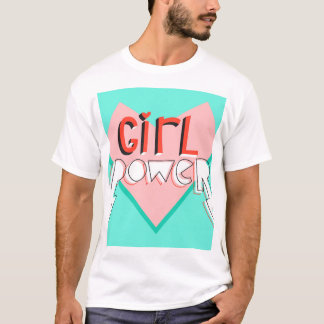 Girl Power:かわいいグラフィックスローガン Tシャツ