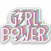 GIRL Power – カットビニールステッカー シール (正面)