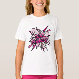 GIRL POWER コミックポップアート Tシャツ