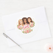 Girl power ラウンドシール (封筒)